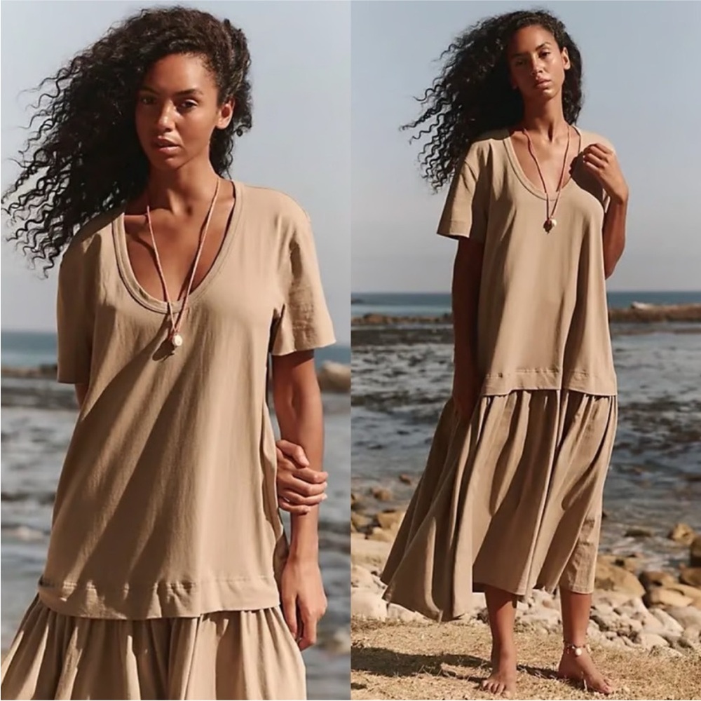 NEW Free People Herron Drop Waist Maxi Dress Size Small - Picture 2 of 9